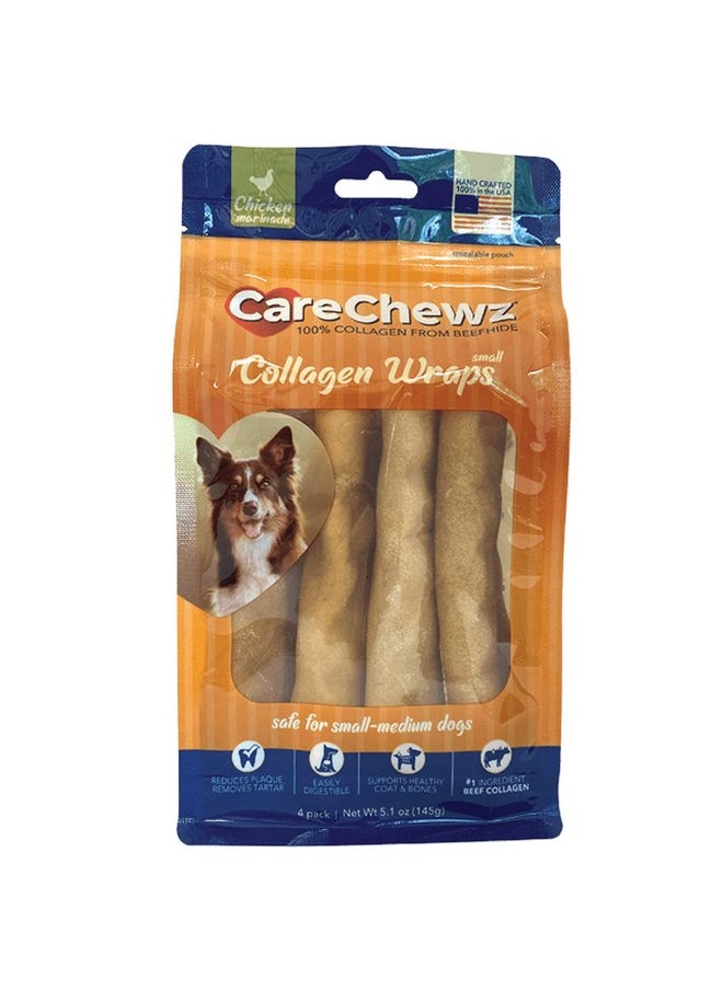 Pet Factory CareChewz Collagen 6-7" Small Wraps Dog Chew Treats - Chicken Flavor, 4 Count/1 Pack - pzsku/Z107D1E5FAEEA350B3BDEZ/45/_/1737031762/6e58f4ac-6ed0-4968-9dcf-78ff06078292