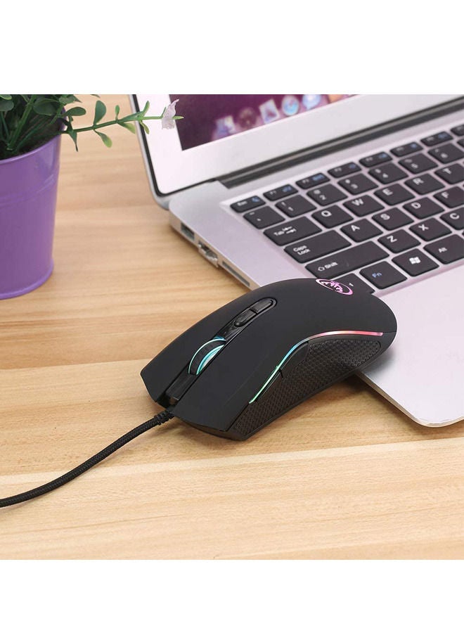 Wired Mouse Docooler A869 Wired Gaming Mouse 3200DPI 7 Buttons 7 Color LED Optical Computer Mouse Player Mice Gaming Mouse for Pro Gamer  LCMDOCOOLERC7111BAE
