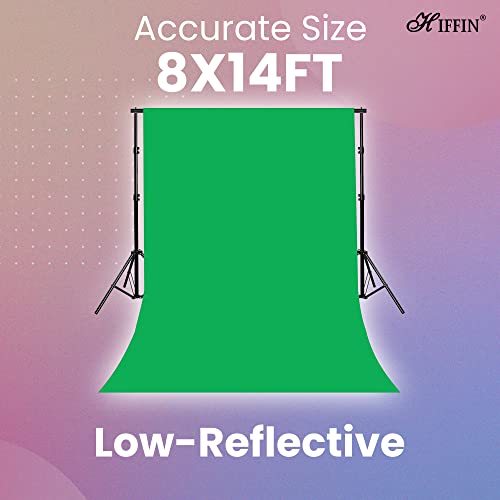 HIFFIN 8x14 Ft, Green Professional Backdrop for Background Photography Background Stand for Photo Light Studio Accurate Size 8x14 Ft - Image 5