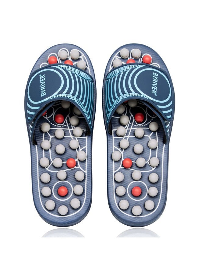 BYRIVER Reflexology Foot Massager Tools, Acupuncture Massage Slippers Shoes Sandals Mat, Stress Plantar Fasciitis Relief Gifts for Men Women, Relieve Heel Arch Arthritis Neuropathy Pain (05M) - Image 1