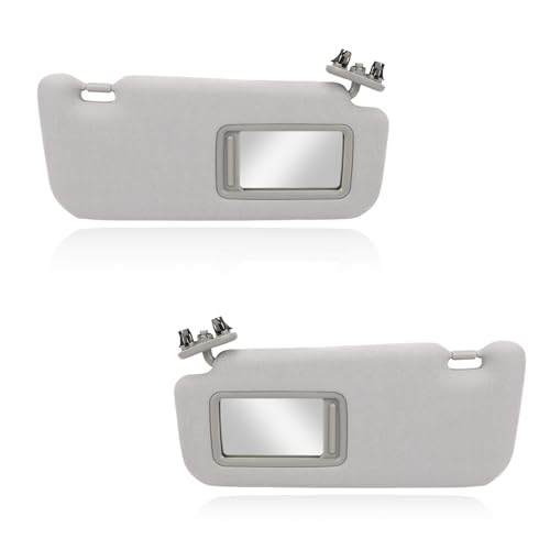 zayody 1 Pair Left Driver & Right Passenger Side Sun Visor Compatible with Toyota Corolla 2007 2008 2009 2010 2011 2012 2013 Sun Protection Shade Replacement for 74320-12E00-B0 74320-12L50-E0(Gray) - Image 1
