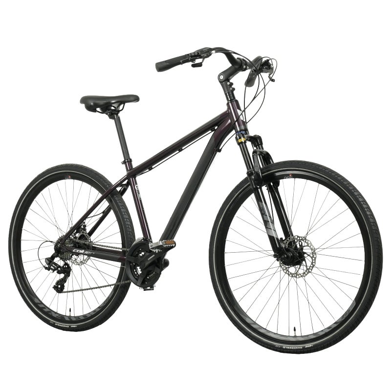 Coluer Ascent 262 Mountain Bike Medium | Reinforced Aluminium Frame | Suntour XCM Suspension Fork | Shimano 21-Speed Drivetrain | Reliable Mechanical Disc Brakes | Purple - Image 2
