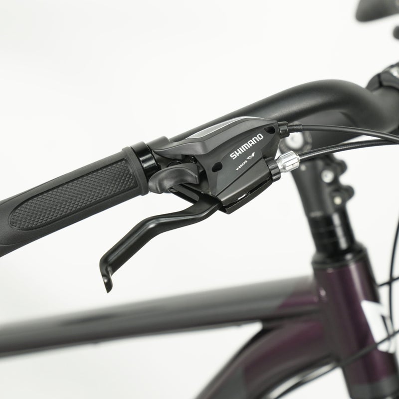 Coluer Ascent 262 Mountain Bike Medium | Reinforced Aluminium Frame | Suntour XCM Suspension Fork | Shimano 21-Speed Drivetrain | Reliable Mechanical Disc Brakes | Purple - Image 5