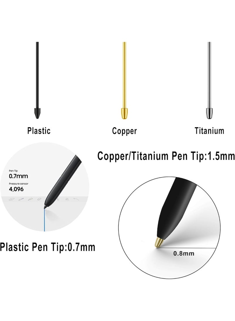 Metal Nibs/Tips Replacement for Samsung Galaxy Tab S10+/S10 Ultra/S9/S9FE+/S9 Ultra/S8/S8+/S8 Ultra/S7/S7 FE/S6/S6 Lite/S22/S23/S24 Ultra S Pen,Nibs/Tips+Clip + Organizer - Image 5