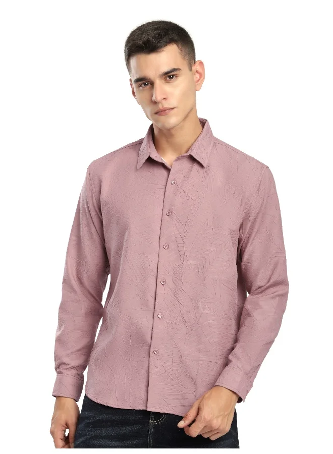 Beyoung Light Mauve Crushed Shirt