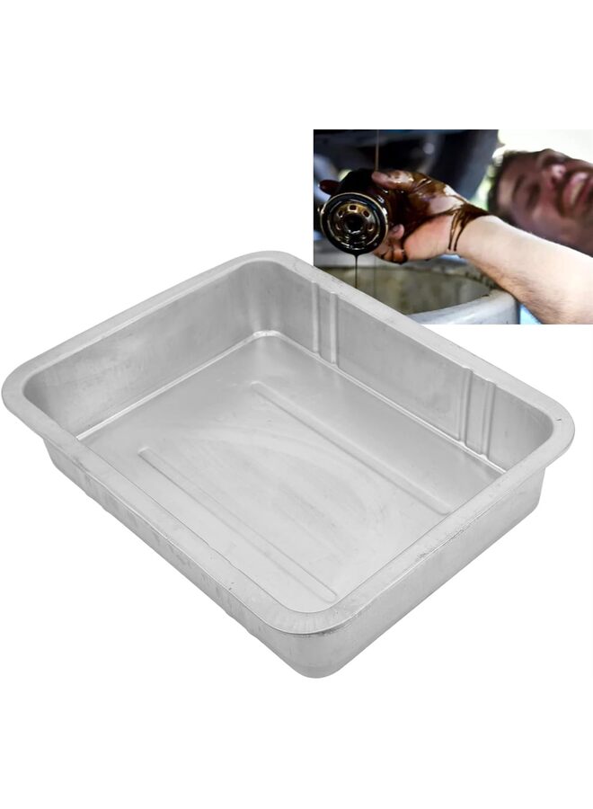 Generic Oil Drain Pan Leak Portable Universal Metal Construction Automotive Oil Change Container (Size : M)  - Image 2