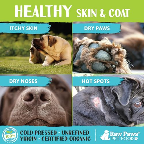 Raw Paws Virgin Organic Coconut Oil for Dogs & Cats, 4-oz - Treatment for Itchy Skin, Dry Nose, Paws - Hot Spot Lotion - Natural Hairball Remedy for Cats - Image 2