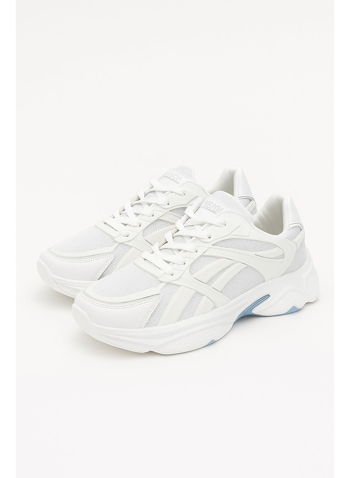 Modern and Comfortable Everyday Sneakers-NR-811-WHITE&BABY BLUE