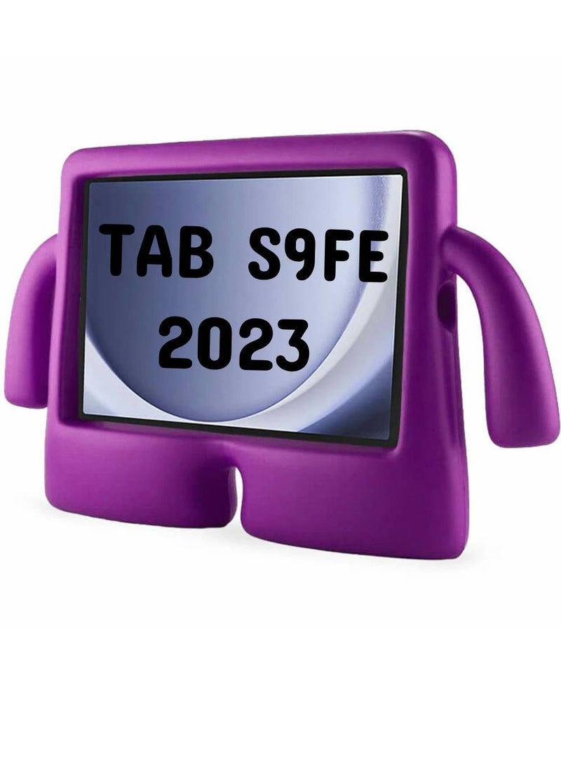 For Samsung Galaxy Tab S9FE 10.9 Inch 2023, iBuy Kids Case, Protective Shockproof Lightweight Stand Cover (Purple)
