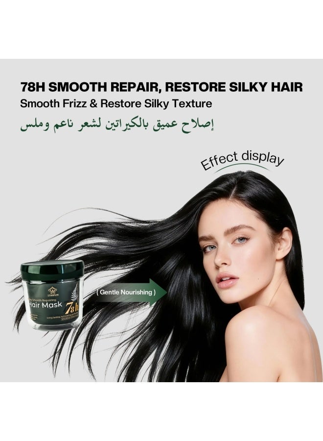 STARPLEX Hair Mask 300ml+100ml Free + 4 Companion Liquids - Repairing Silky Smooth Formula | Argan Oil Keratin Nano Keratin Amino Acids & Ceramide | 78H Long-Lasting Perfume - Image 1