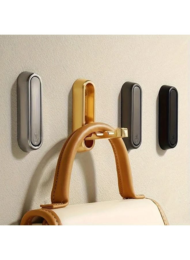 1pc Heavy Duty Metal Folding Hook Wall Mountable Polished Finish Easy Screw Installation - Image 2