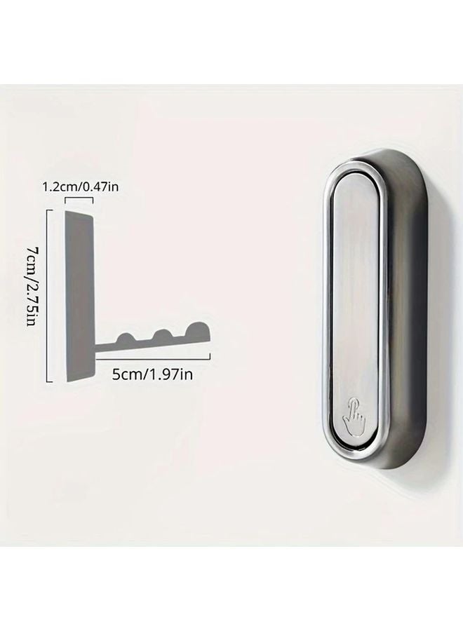 1pc Heavy Duty Metal Folding Hook Wall Mountable Polished Finish Easy Screw Installation - Image 4