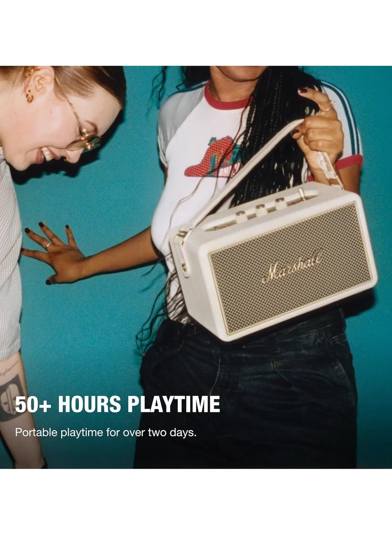 مارشال مكبر صوت بلوتوث كيلبورن  مقاوم للماء محمول ببطارية تدوم  ساعة - كريمي