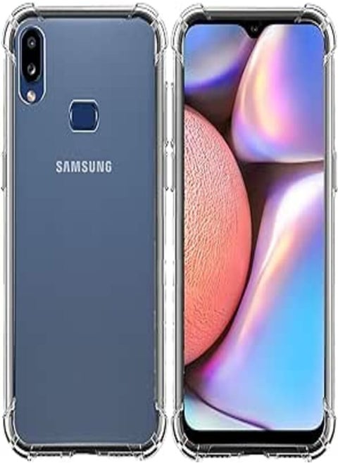 (Samsung Galaxy A10S) Clear Case Soft TPU Silicone Bumper Reinforced Corner Full Camera Protection Transparent Cover