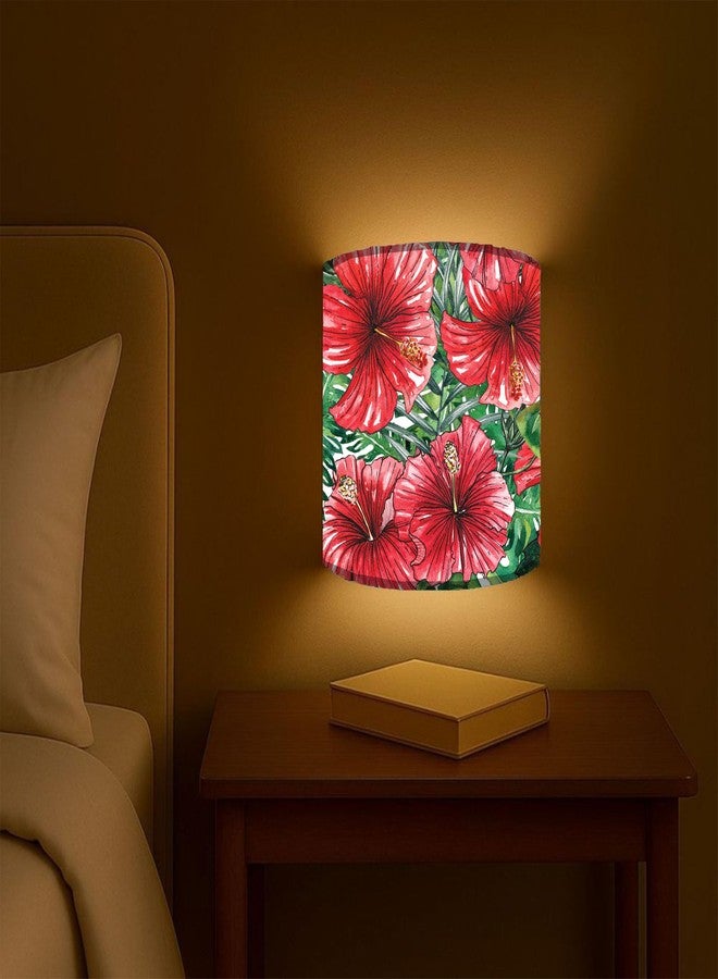Nutcase Designer Arc Wall Mounted Lamp Lights Half Shade Bedside Fabric Lampshade Sconces - Image 3