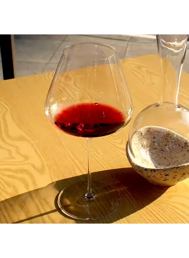 Hand-Blown Ultra Thin Crystal Wine Glasses Set of 2, 930ml Large Bowl Long Stemmed Glassware Lead-Free - for Daily Use, Wedding Anniversary or Birthday - Image 5