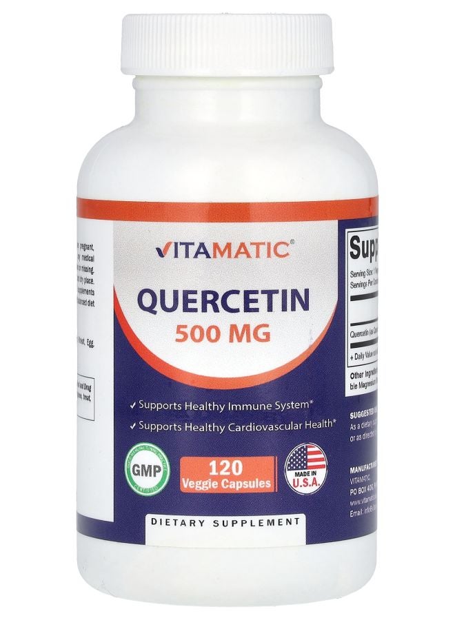 Vitamatic Quercetin 500 mg 120 Veggie Capsules