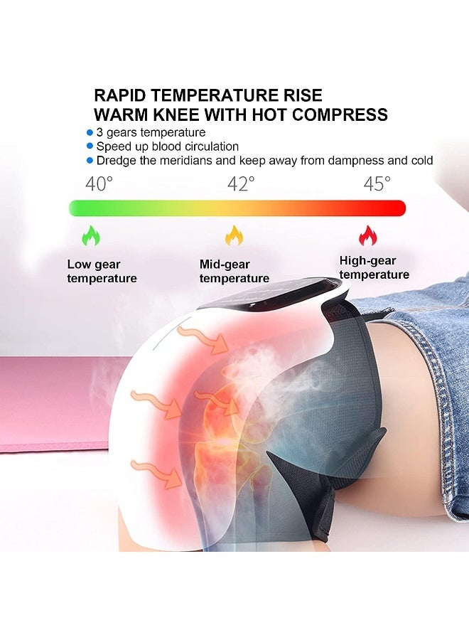 KRT tour Knee Massager with Heat for Pain Relief Electric Cordless Vibration Knee Massage Device with Kneading for Arthritis and Joint Circulation Warmer Rechargeable  - Image 3