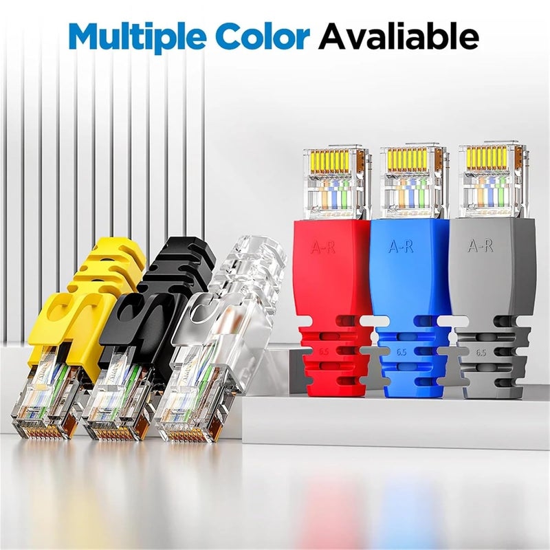 Cable Strain Relief Boots 200pcs RJ45 Ethernet Network Strain Relief Boots Connector Plug Covers for Cable Protection(Gold) - Image 3