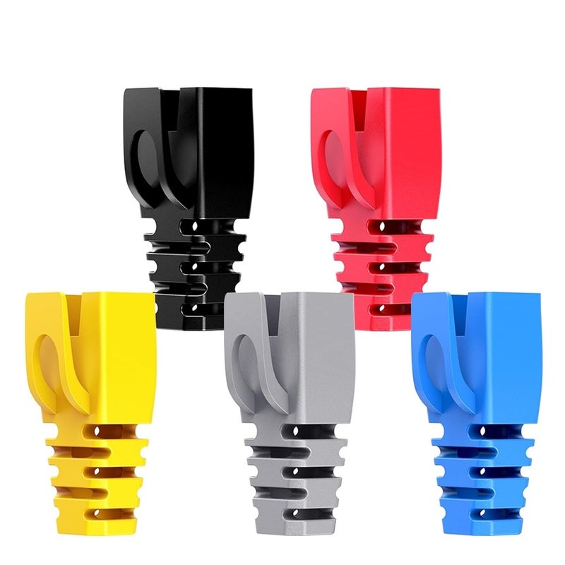 Cable Strain Relief Boots 200pcs RJ45 Ethernet Network Strain Relief Boots Connector Plug Covers for Cable Protection(Gold) - Image 2