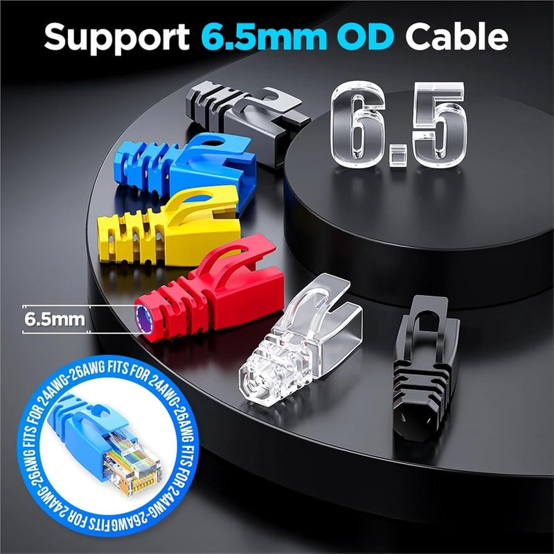 Cable Strain Relief Boots 200pcs RJ45 Ethernet Network Strain Relief Boots Connector Plug Covers for Cable Protection(Gold) - Image 5