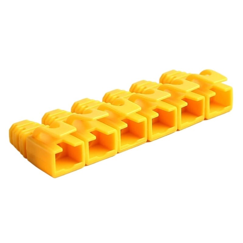 Cable Strain Relief Boots 200pcs RJ45 Ethernet Network Strain Relief Boots Connector Plug Covers for Cable Protection(Gold) - Image 1