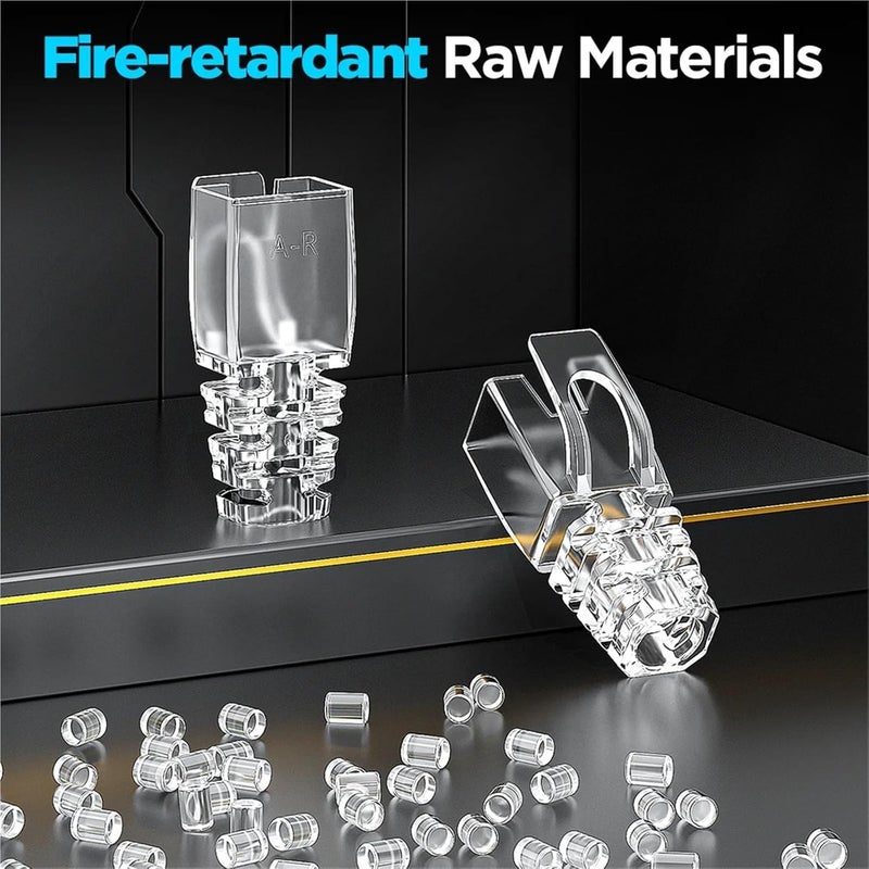 Cable Strain Relief Boots 200pcs RJ45 Ethernet Network Strain Relief Boots Connector Plug Covers for Cable Protection(Gold) - Image 4