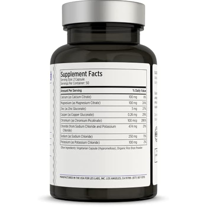 LES Labs Lyte Fuel – Electrolyte Replacement, Endurance, Performance, Muscle Cramping & Keto Support – Magnesium, Zinc, Potassium & Chromium – Non-GMO Supplement – 100 Capsules - Image 2