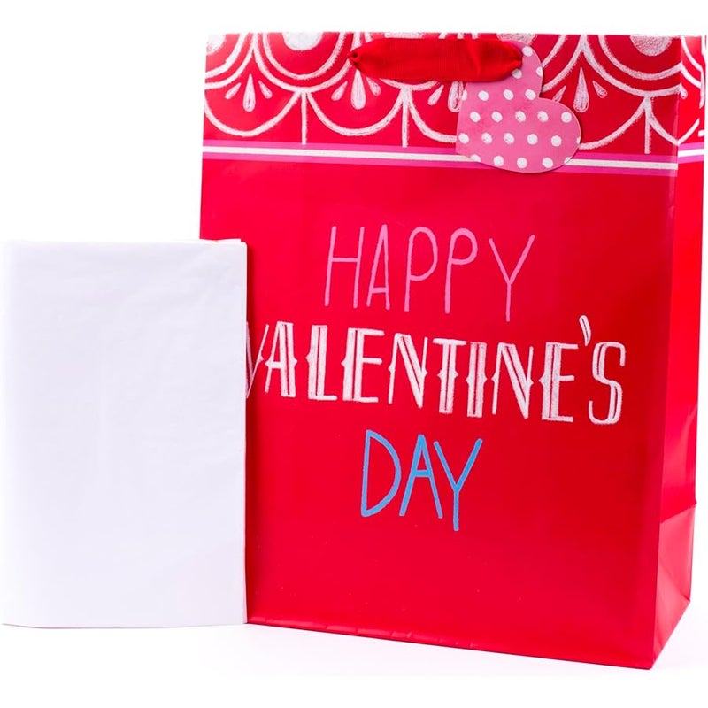 Hallmark 15 Extra Large Gift Bag with Tissue Paper (Happy Valentine's Day) - Image 2