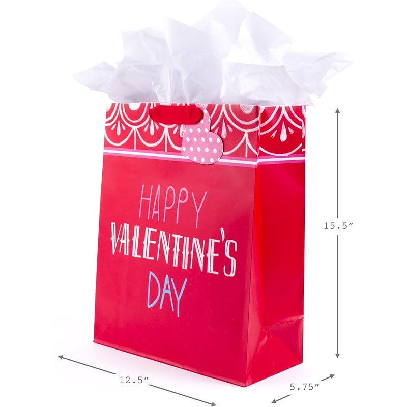 Hallmark 15 Extra Large Gift Bag with Tissue Paper (Happy Valentine's Day) - Image 4