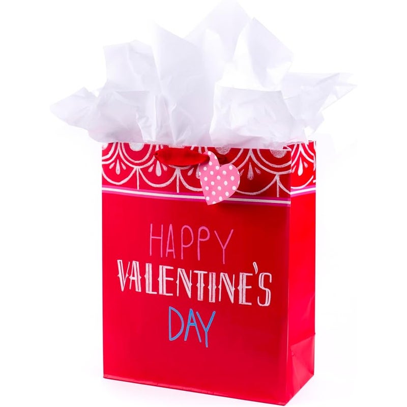 Hallmark 15 Extra Large Gift Bag with Tissue Paper (Happy Valentine's Day) - Image 1
