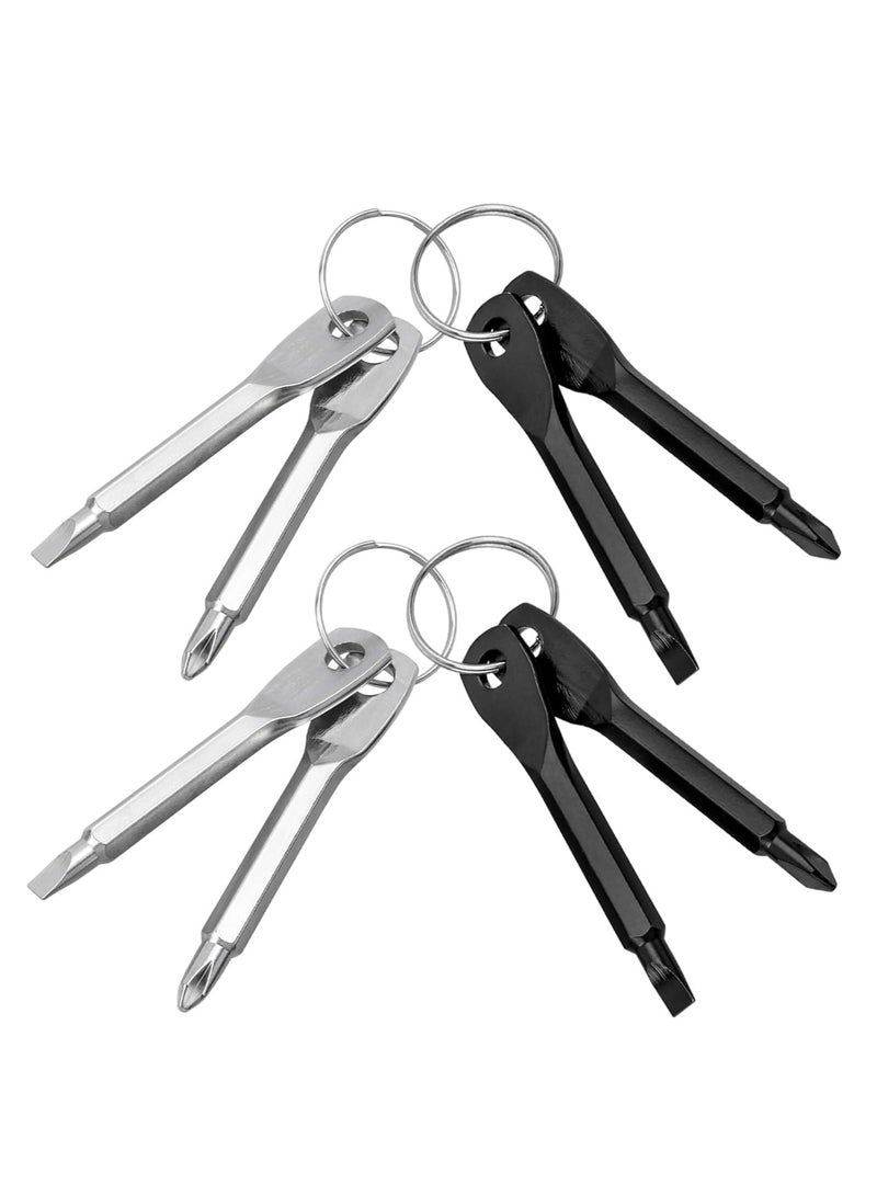 Oasisgalore 8 Pieces Pocket Keychain Screwdrivers，Pocket Screwdriver Set Repairing Tool with Keyring  - Image 1