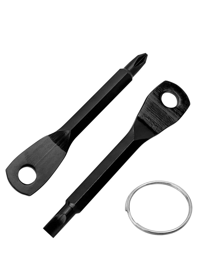 Oasisgalore 8 Pieces Pocket Keychain Screwdrivers，Pocket Screwdriver Set Repairing Tool with Keyring  - Image 3