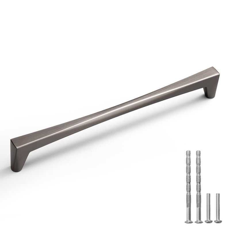 YAGU 10 Pack Dark Gray 75 Inch Hole Center Solid Cabinet Handles Kitchen Drawer Pulls Zinc Alloy Furniture Black Nickel Hardware for Dresser Bathroom Cupboard Wardrobe Closet - Image 2