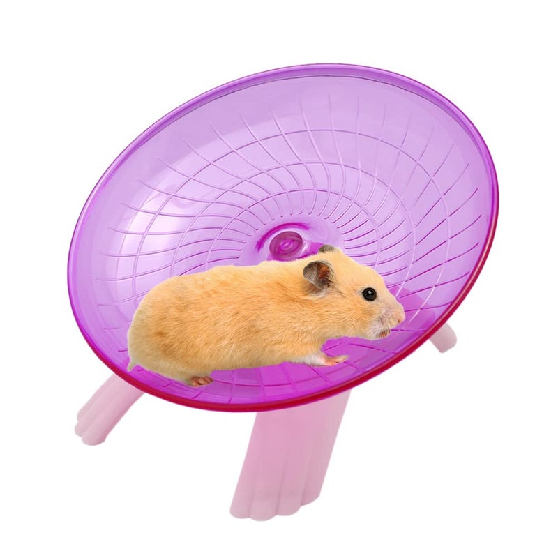 Litewoo Hamster Wheel Flying Saucer Exercise Toys, Silence Quite Spinner, for Gerbil Rat Mouse Mice Dwarf Hamster and Other Small Animalï¼ˆDark Redï¼‰