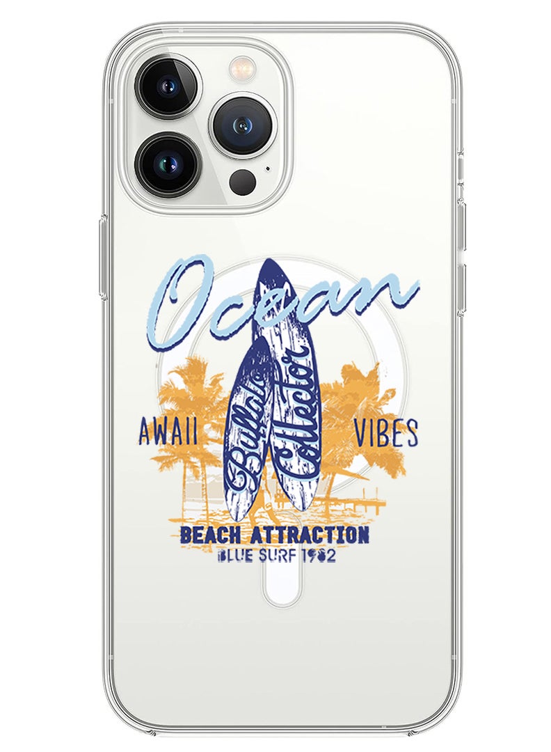 Theodor Magnetic Case for iPhone 14 Pro 6.1-inch Compatible with MagSafe Wireless Charging, Shockproof Phone Bumper Cover Ocean copy - Image 1