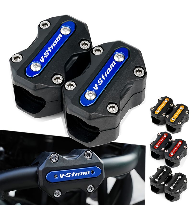 Blue Crash Bars For Suzuki Vstrom 650 1000 1050 XT DL800 - Image 1