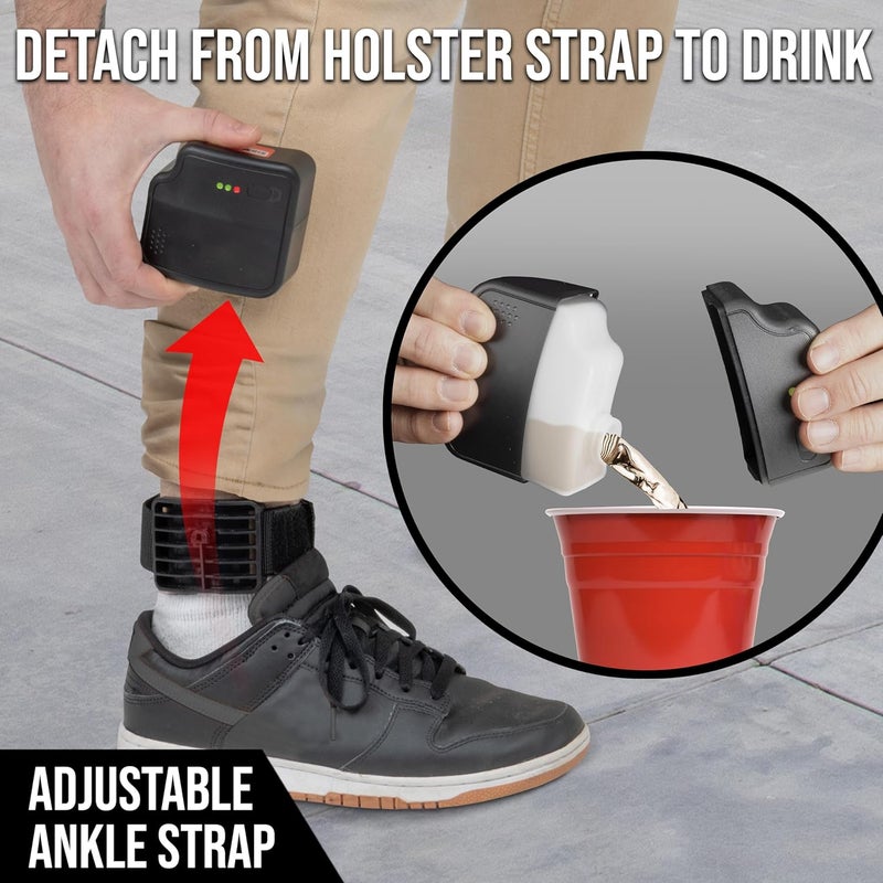GoPong Ankle Monitor Flask (5 oz) - Hidden Alcohol Flask - Funny Liquor Gift for House Arrest Bracelet Prop - Image 2