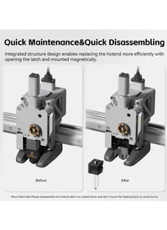 High Temp & Fast Speed Hotend for Bambu Lab A1 Mini 3D Printer, 0.6mm Hardened Steel Nozzle, Chrome Plated Brass Heating Block, Includes Silicone Sock, Integrated Structure, Not for A1 - pzsku/Z107E0AFC45631D171CECZ/45/_/1714293167/7aab461e-c9d0-4306-b6db-df8d18323960