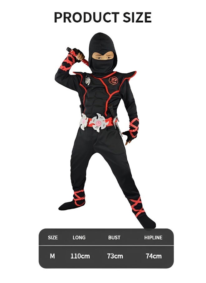 GROIC - Ninja Costume for Boys Kids Costume Boy Ninja Muscle Costume With Ninja Foam Accessories Best Children Gift - Image 1