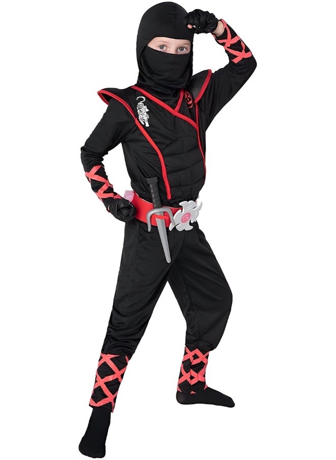 GROIC - Ninja Costume for Boys Kids Costume Boy Ninja Muscle Costume With Ninja Foam Accessories Best Children Gift - Image 1
