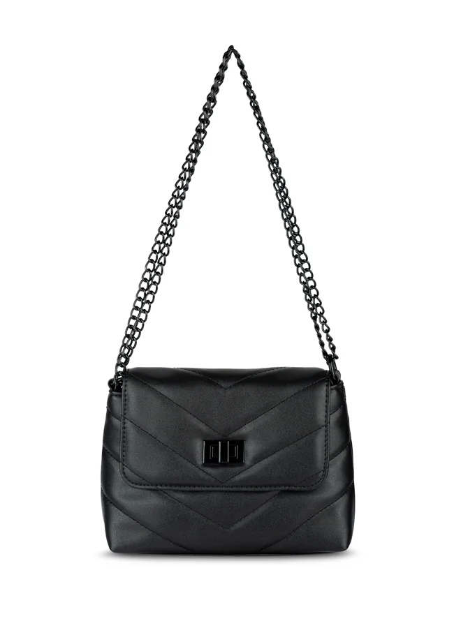 Women Quilted Chain Detailed Shoulder Bag