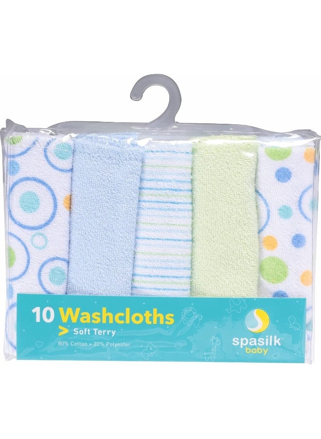 Spasilk Spasilk Soft Terry Bath For Newborn Boy or Girl - Pack of 10  - Image 3