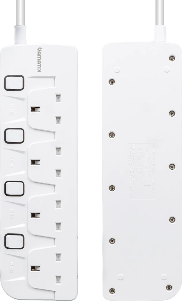 إيه واي تي Yamatık VE-BETA104 A Class 4 Separate Switched British Socket 2 Meters Thermal Current Protected Group Socket (Made In Malaysia)