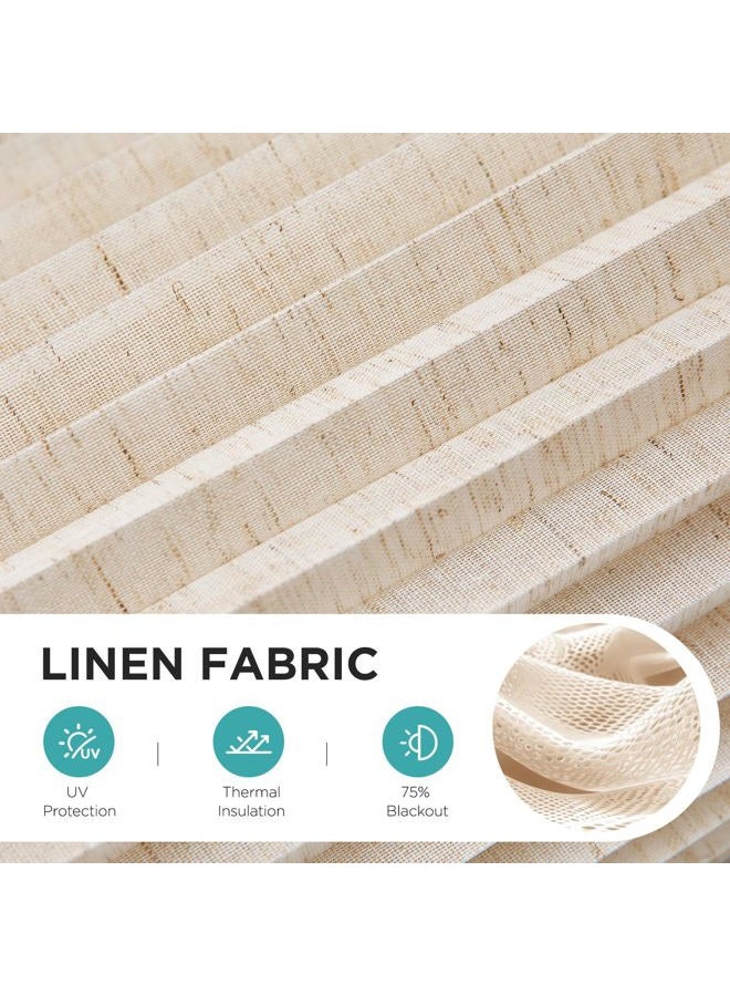 Joydeco No Drill Linen Cellular Blinds for Indoor Windows, Light Filtering Cordless Cellular Shades for Thermal Insulation Noise Reduction, Window Shades for Home (Linen Cream, 20" W x 64" H) - Image 3