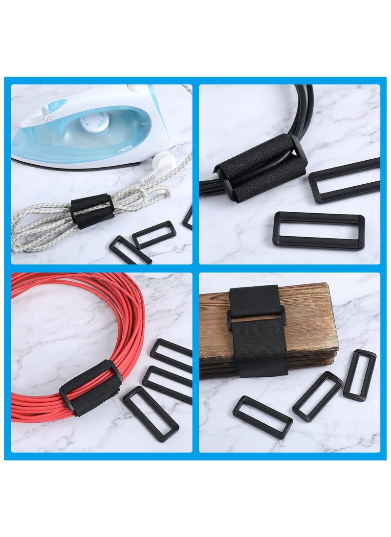 Adjustable Cable Straps, Hook and Loop Straps with 20 Buckles, Free Cut Self Securing Strap, Reusable Nylon Securing Cord Ties for Cable Organiser Storage (2.5cm x 6m)