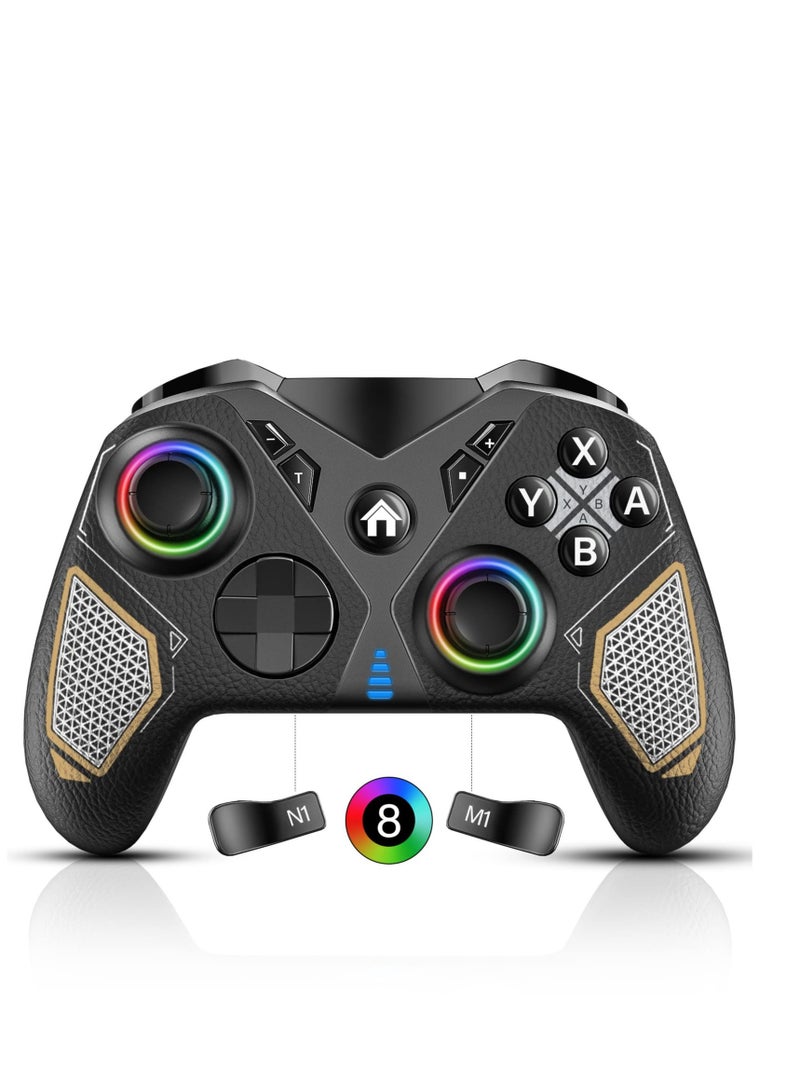 Wireless Switch Pro Controller for Nintendo Switch Lite OLED with LED Light Multi-Platform Gamepad for Windows PC iOS Android - Image 1