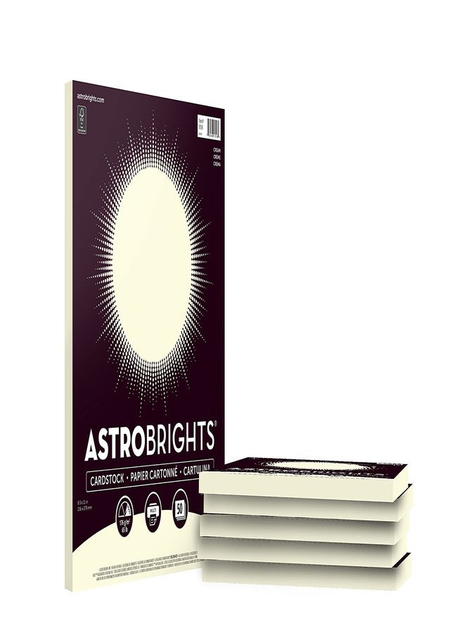 Astrobrights Colored Cardstock, 8.5" x 11", 65 lb/176 gsm, "Cream", 50 Sheets (Pack of 6) - 300 Sheets in Total (91518) - Image 1
