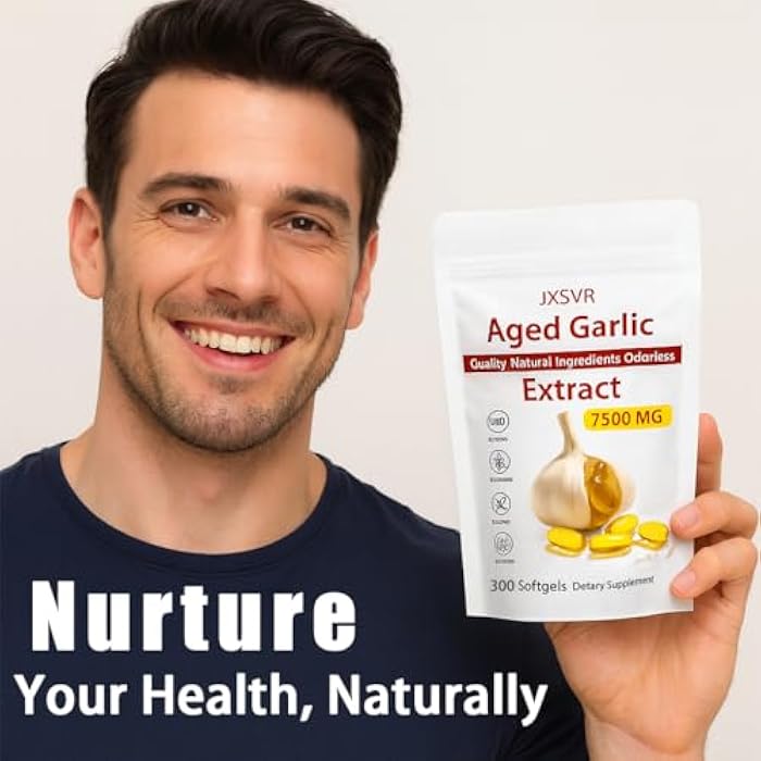 JXSVR Aged Garlic Extract, 300 Softgels, Odorless Garlic 15:1 Extract Formula, 2 Years Matured Aged Garlic Extract | Heart & Immune Antioxidant Supplements, Vegetarian, All-Natural, Non-GMO (1) - Image 5