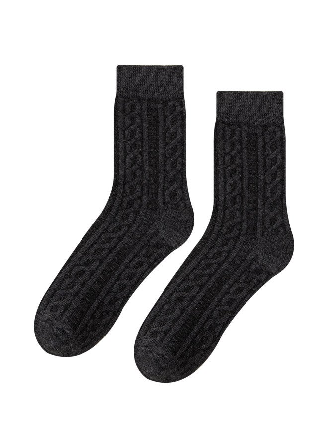 Modal 5 Pairs Thick Socks For Men Autumn Winter Fleece Lined Thermal Terry Crew Socks Sleep Snow Socks
